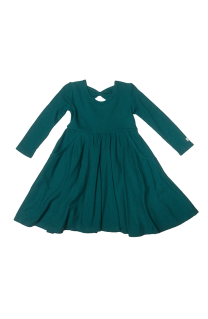 LouLou Lollipop Waffle Skater Dress in Peacock