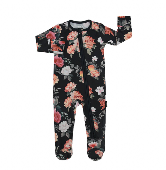 Belan J Bamboo Footed Sleeper in Midnight Blossom