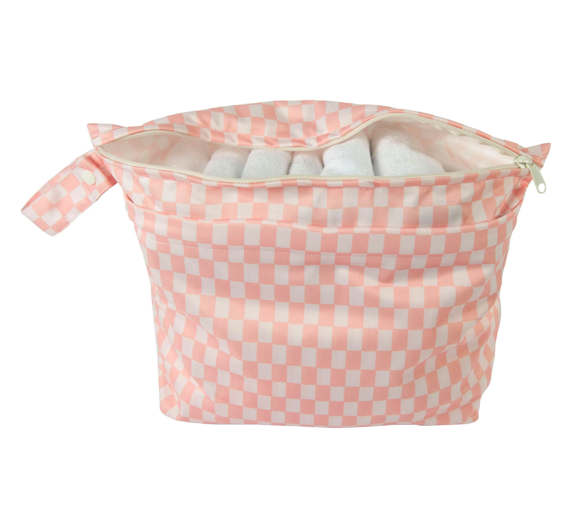 LouLou Lollipop Wet/Dry Bag in Pink Checkerboard