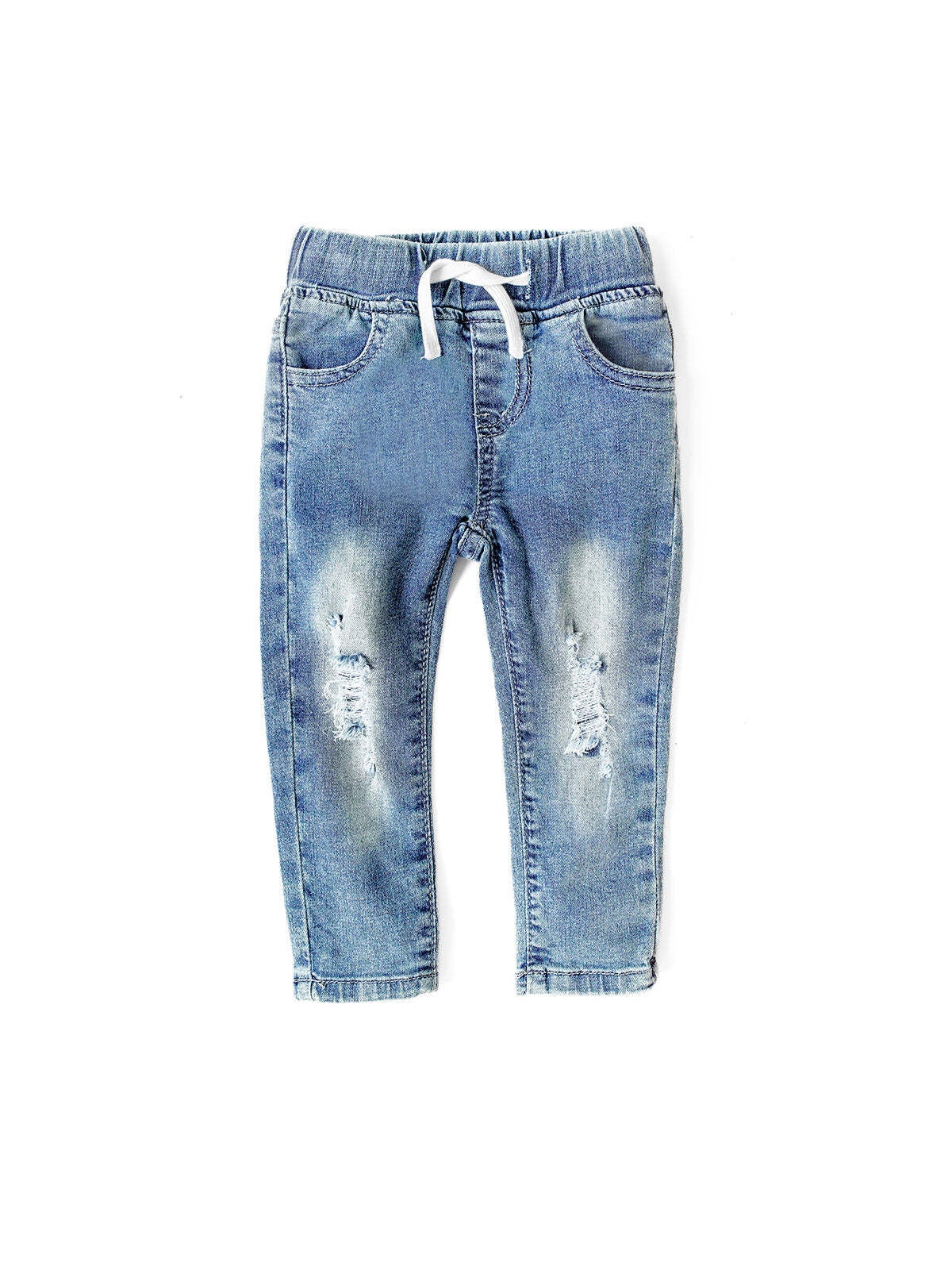 Little Bipsy Distressed Denim in Light Wash